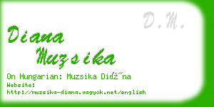 diana muzsika business card